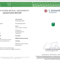 6.07 Ct. Emerald from Colombia - Muzo Scan Report