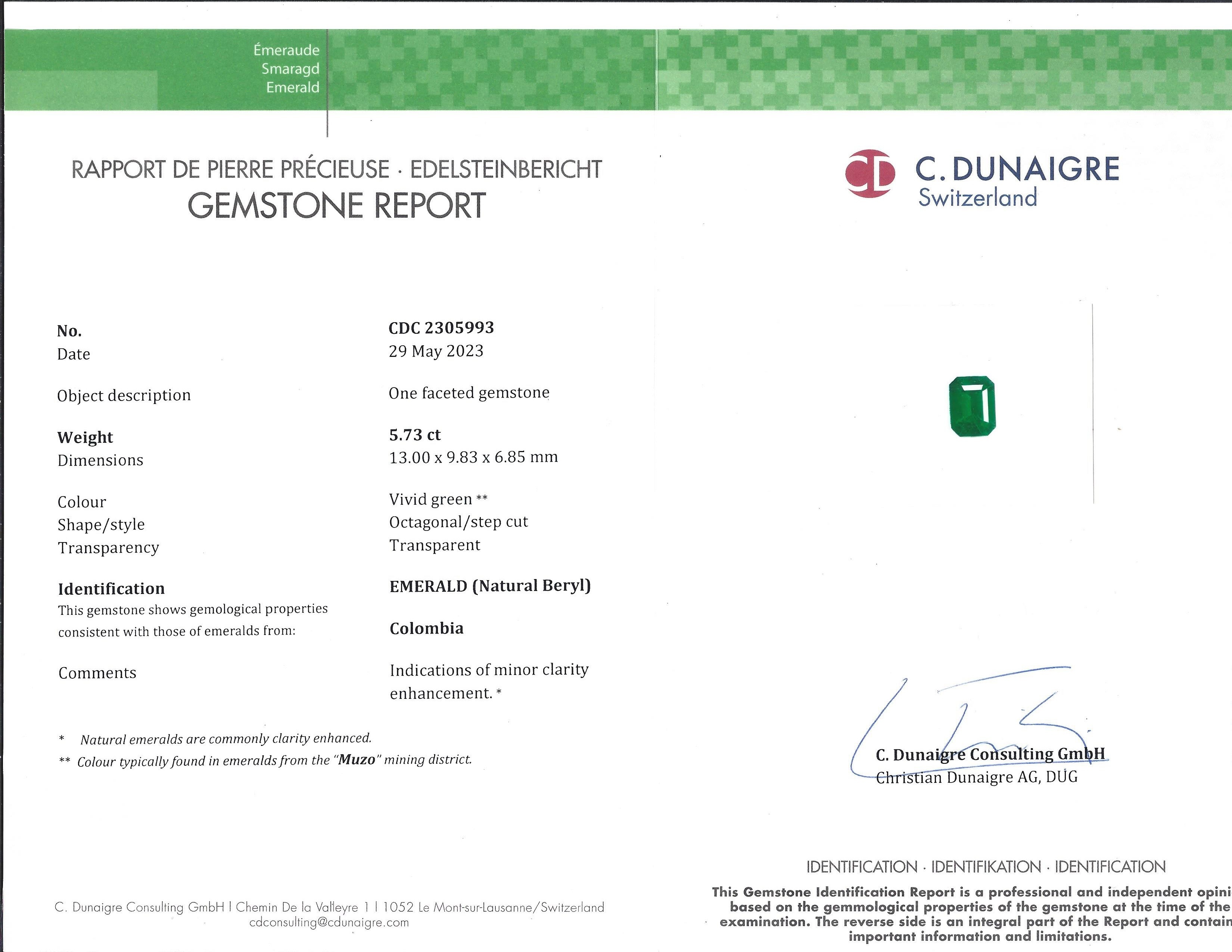 5.73 Ct. Emerald from Colombia - Muzo