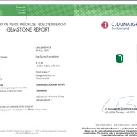5.73 Ct. Emerald from Colombia - Muzo Scan Report