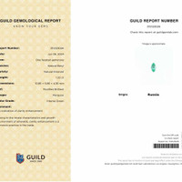 1.33 Ct. Emerald from Russia Scan Report