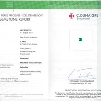 1.30 Ct. Emerald from Colombia - Muzo Scan Report