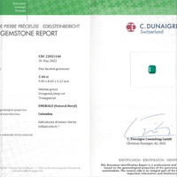 2.40 Ct. Emerald from Colombia Scan Report