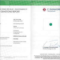 2.36 Ct. Emerald from Colombia Scan Report
