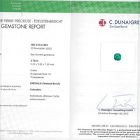 3.76 Ct. Emerald from Colombia Scan Report