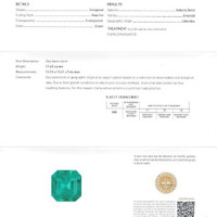 11.62 Ct. Emerald from Colombia Scan Report
