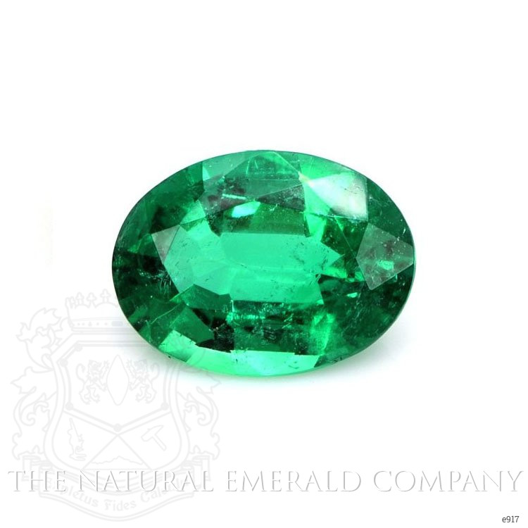 Three Stone Emerald Ring 2.18 Ct., 18K White Gold