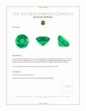 1.70 Ct. Emerald from Zambia Appraisal