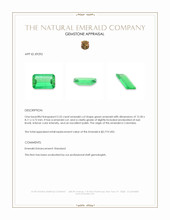 2.55 Ct. Emerald from Colombia Appraisal
