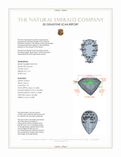 1.03 Ct. Emerald from Colombia 3 D Scan Report