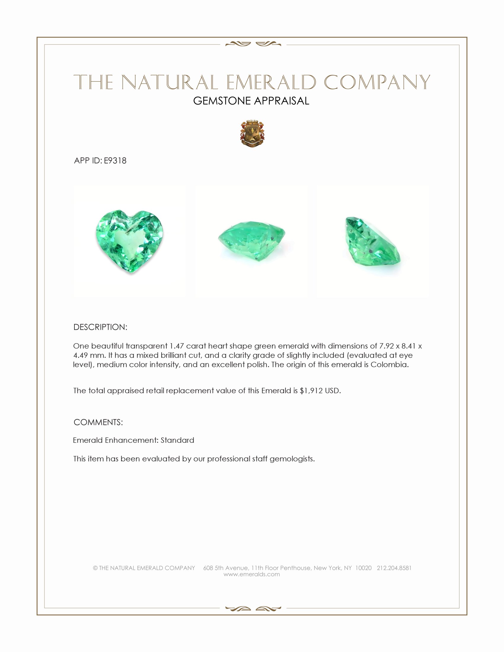 1.47 Ct. Emerald from Colombia