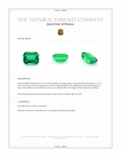 1.57 Ct. Emerald from Zambia Appraisal
