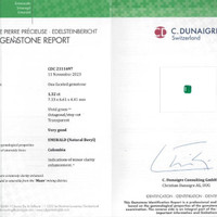 1.32 Ct. Emerald from Colombia - Muzo Scan Report