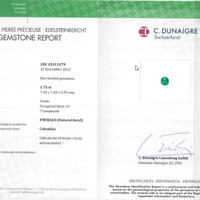 1.75 Ct. Emerald from Colombia - Muzo Scan Report