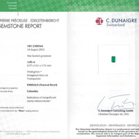 1.85 Ct. Emerald from Colombia - Muzo Scan Report