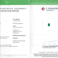 1.86 Ct. Emerald from Colombia - Muzo Scan Report