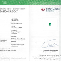 1.58 Ct. Emerald from Colombia - Muzo Scan Report