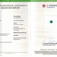 3.66 Ct. Emerald from Colombia - Muzo Scan Report