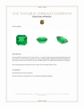 2.69 Ct. Emerald from Colombia Appraisal