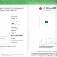 2.84 Ct. Emerald from Colombia - Muzo Scan Report