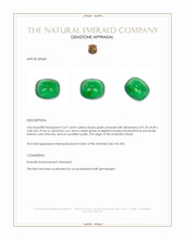 2.67 Ct. Cabochon Emerald from Brazil Appraisal