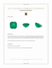 1.63 Ct. Emerald from Colombia Appraisal