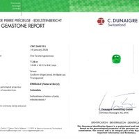 7.28 Ct. Emerald from Colombia Scan Report