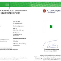 2.75 Ct. Emerald from Colombia - Muzo Scan Report