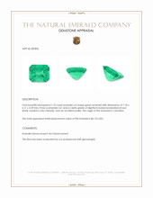 1.25 Ct. Emerald from Colombia Appraisal