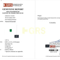 1.67 Ct. Emerald from Colombia - Muzo Scan Report