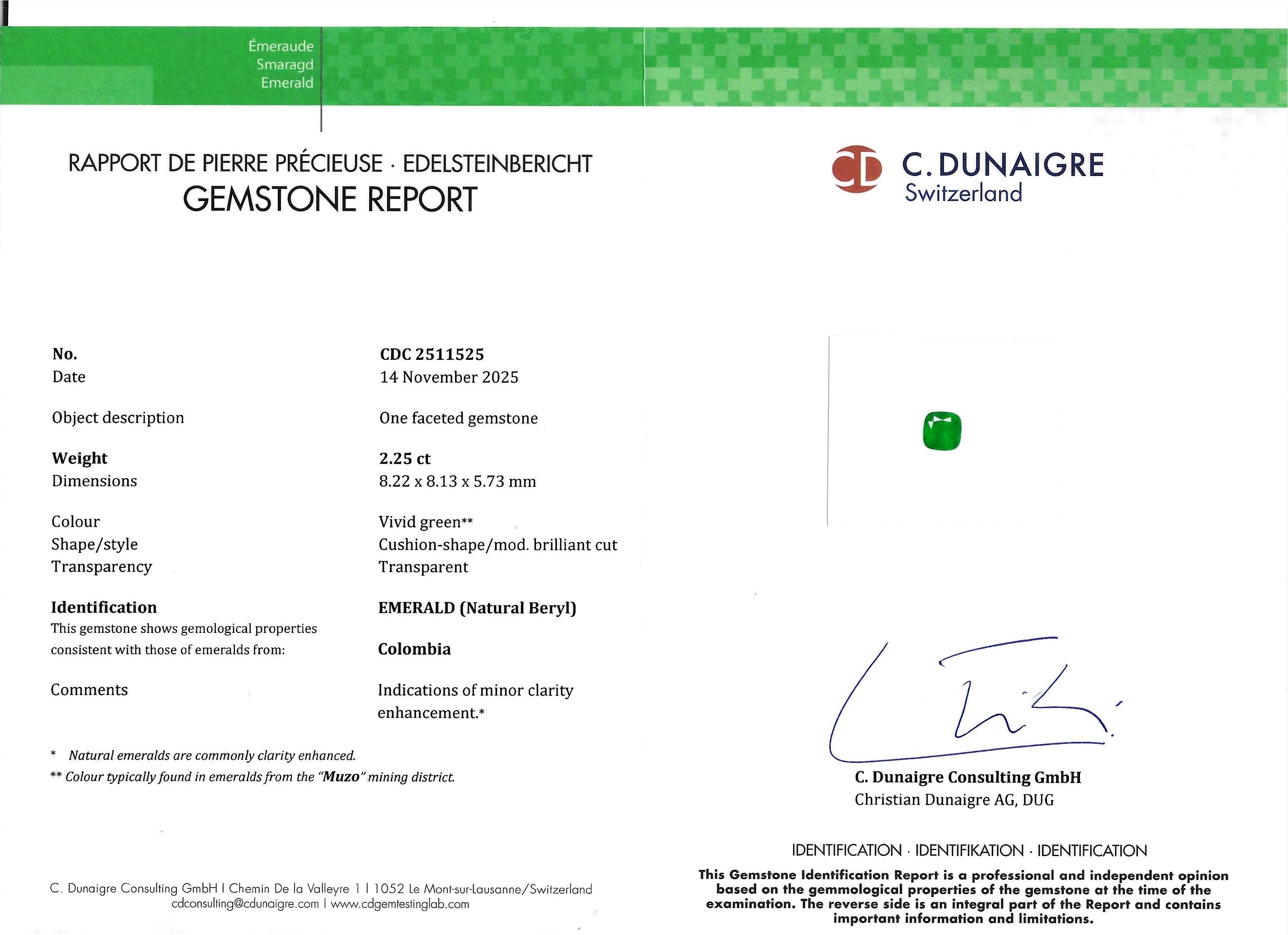 2.25 Ct. Emerald from Colombia - Muzo