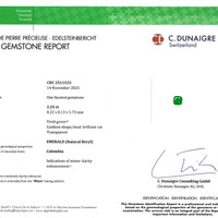 2.25 Ct. Emerald from Colombia - Muzo Scan Report