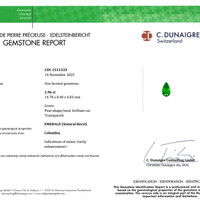 2.96 Ct. Emerald from Colombia Scan Report