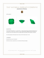 1.17 Ct. Emerald from Colombia Appraisal