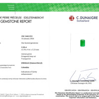 5.58 Ct. Emerald from Colombia Scan Report
