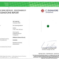 1.52 Ct. Emerald from Colombia Scan Report