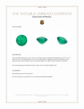 1.05 Ct. Emerald from Colombia Appraisal