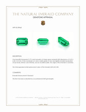 2.79 Ct. Emerald from Colombia Appraisal