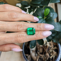 8.58 Ct. Emerald from Zambia Life Style