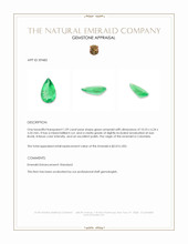 1.09 Ct. Emerald from Colombia Appraisal