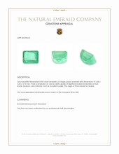 0.83 Ct. Emerald from Zambia Appraisal