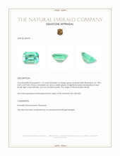 1.23 Ct. Emerald from Brazil Appraisal