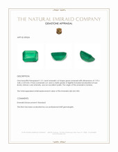 1.51 Ct. Emerald from Zambia Appraisal