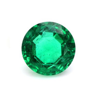  Emerald Ring 2.50 Ct. 18K Yellow Gold Combination Stone