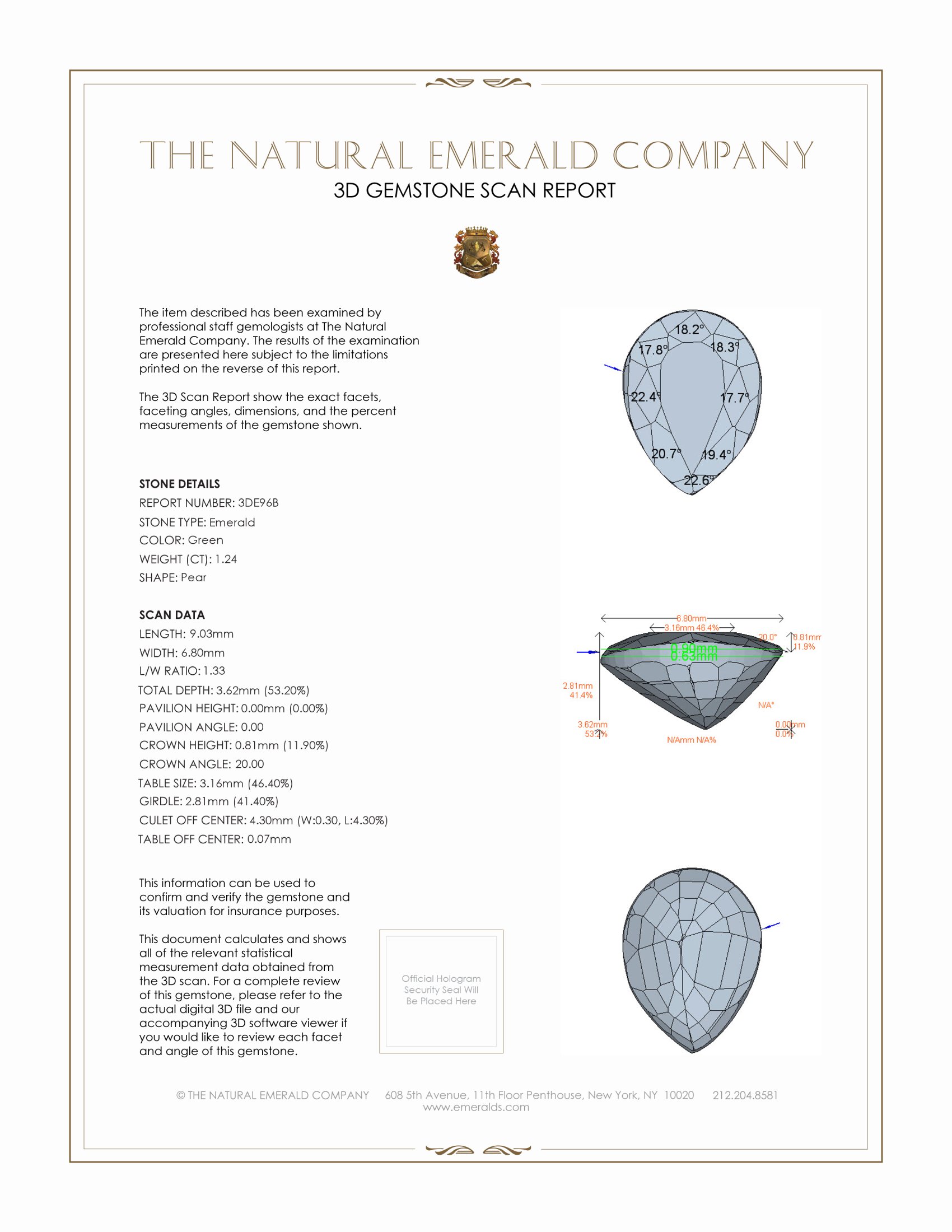 1.24 Ct. Emerald from Zambia