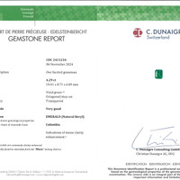 4.29 Ct. Emerald from Colombia - Muzo Scan Report