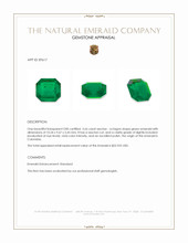 3.65 Ct. Emerald from Colombia Appraisal