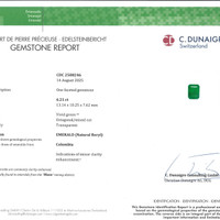 6.21 Ct. Emerald from Colombia - Muzo Scan Report