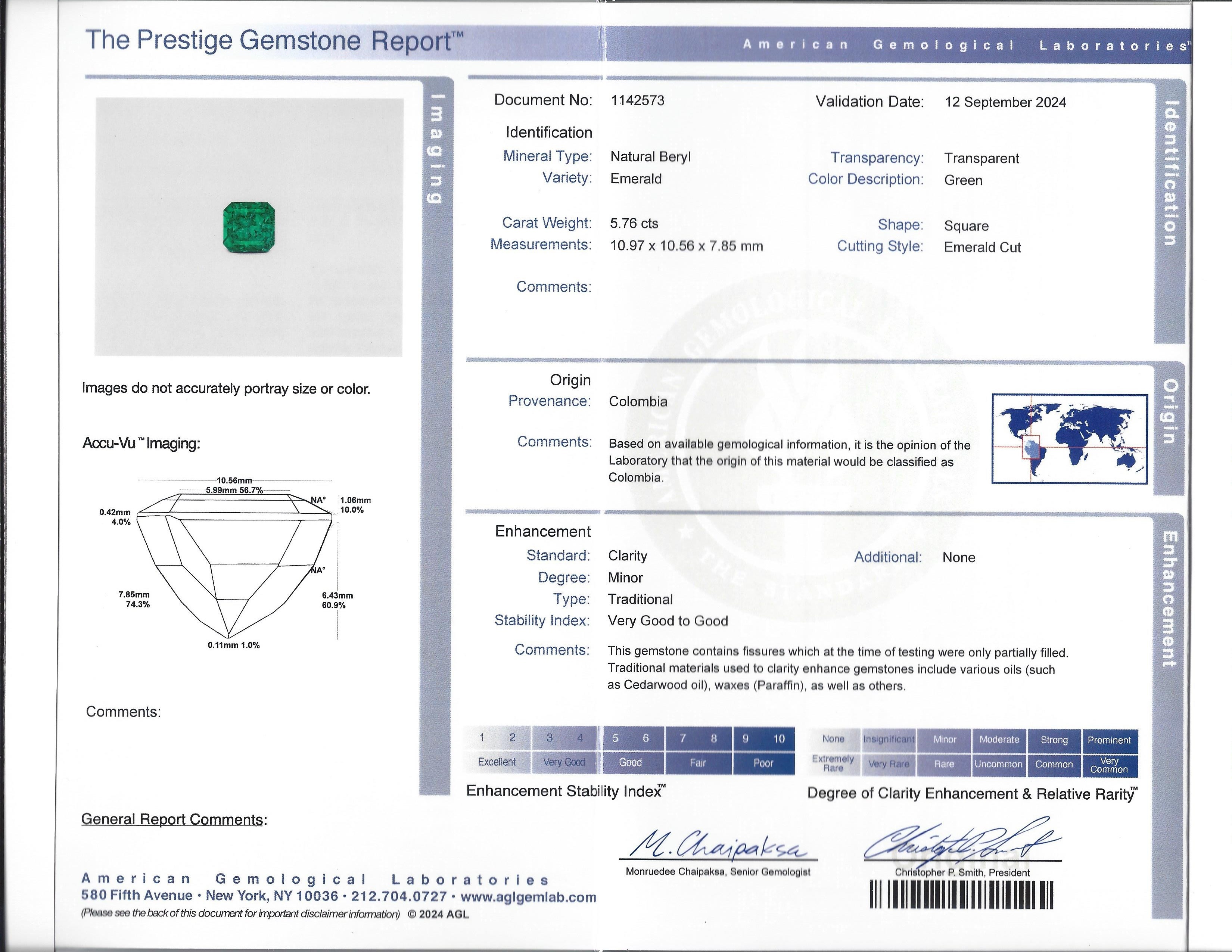 5.74 Ct. Emerald from Colombia - Muzo