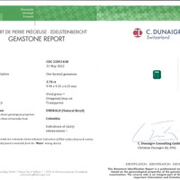 3.70 Ct. Emerald from Colombia - Muzo Scan Report
