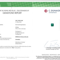 3.70 Ct. Emerald from Colombia - Muzo Scan Report